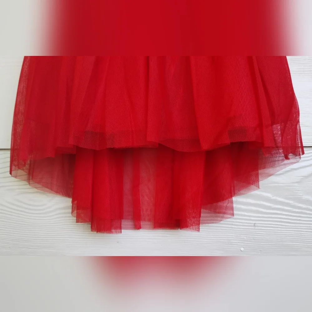 Red Sequin Tulle Party Dress for Girls